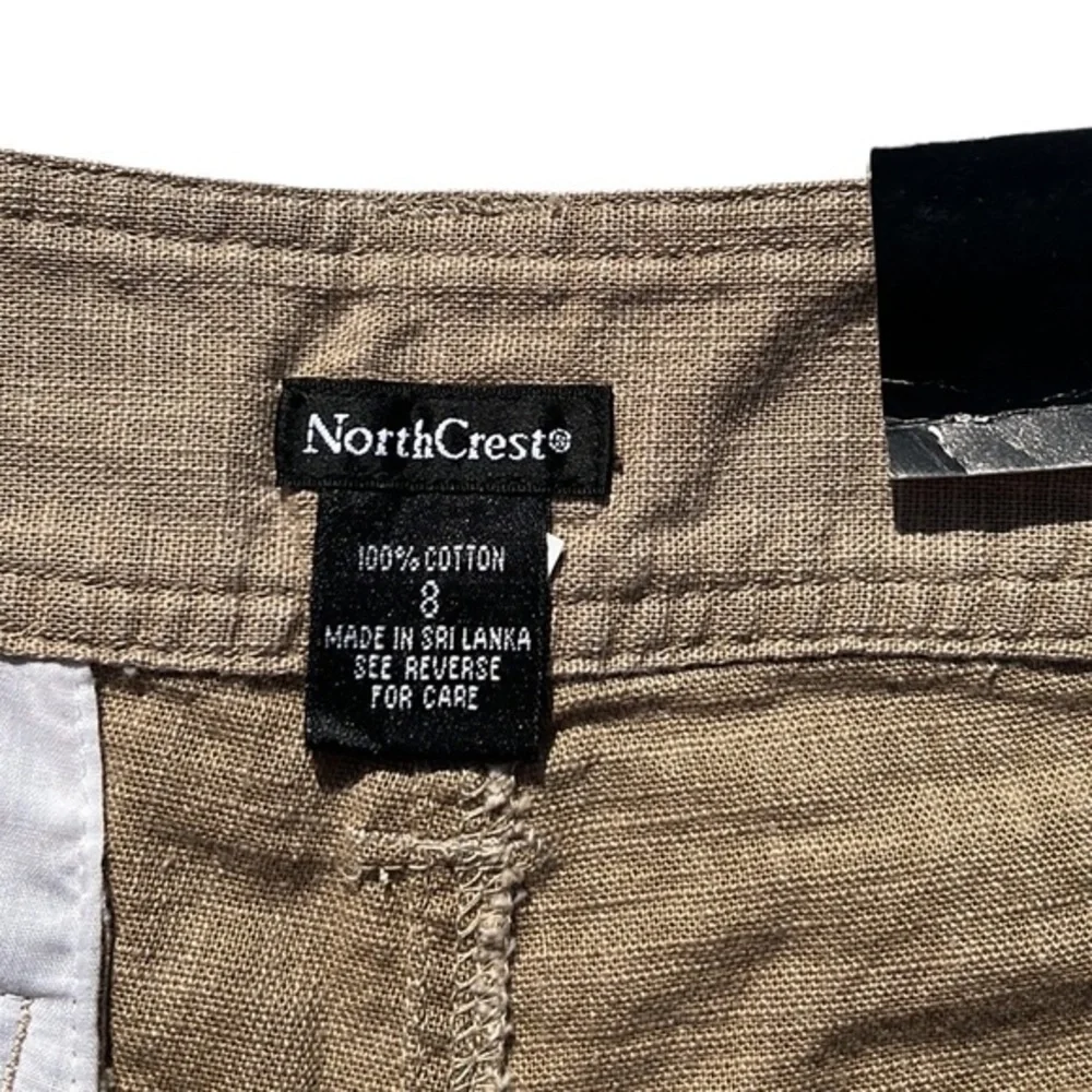 Northcrest liberty khaki patch pocket shorts Size 8 new